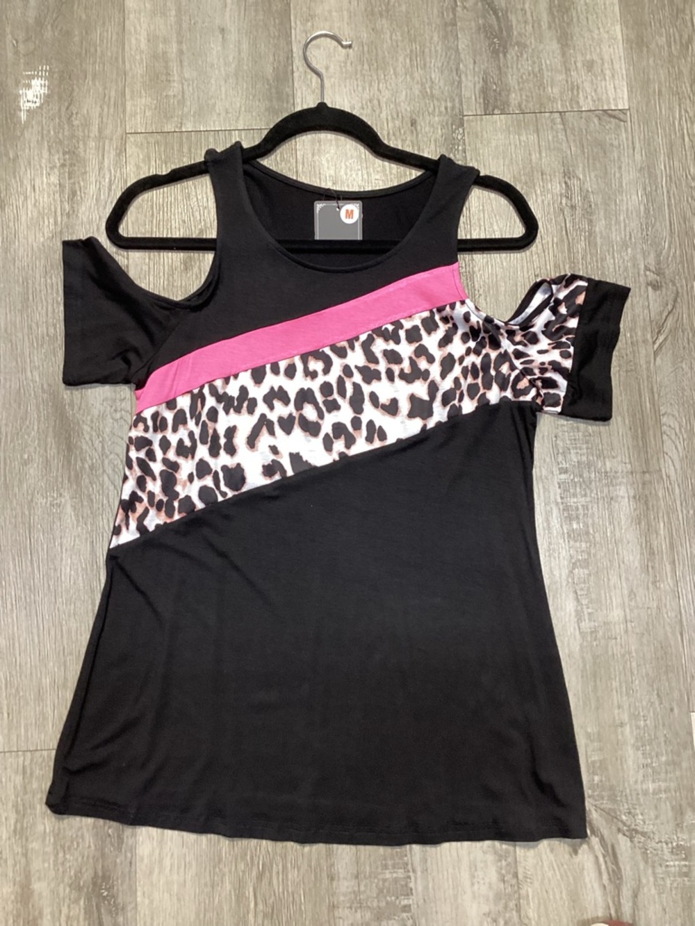 Women’s Black Leopard Top